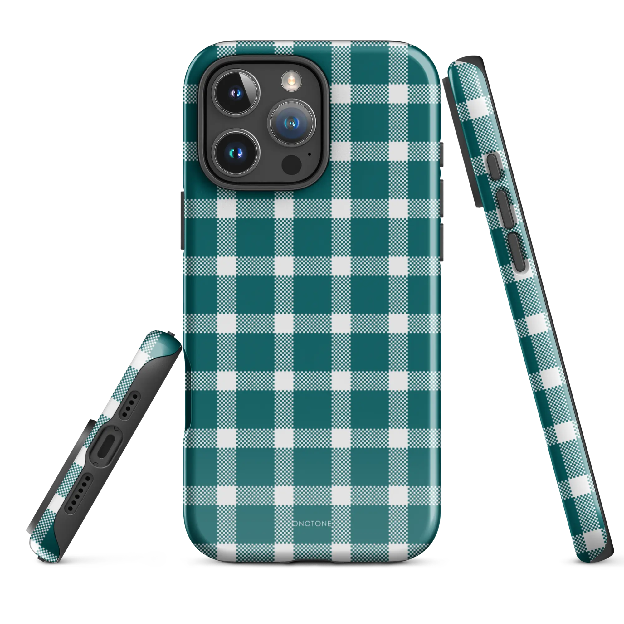 Midnight Green Plaid iPhone Case -Durable, Stylish & Shockproof Protection (BP-323)
