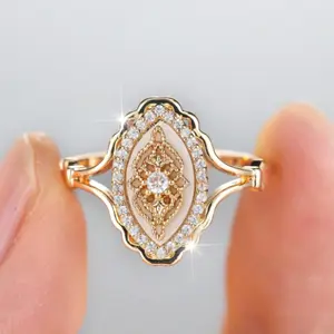 Vintage Mother Of Pearl Ring - Perfect Anniversary Gift and Wedding Statement Ring