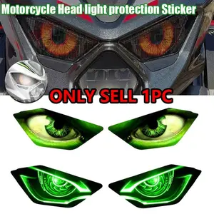1PAIR Animal Devil Eyes Car Stickers, Vehicle Decoration, Waterproof and Easy To Stick Durable Suitable for Motorcycles Racing Headlights, Outdoor Riding Modified Bike Enthusiasts