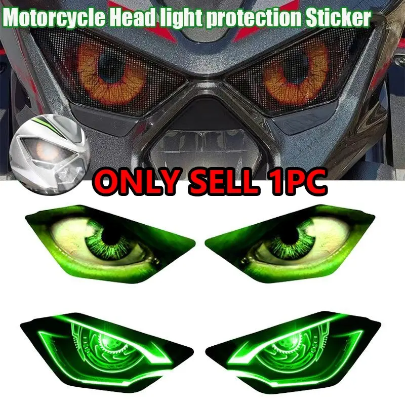 1PAIR Animal Devil Eyes Car Stickers, Vehicle Decoration, Waterproof and Easy To Stick Durable Suitable for Motorcycles Racing Headlights, Outdoor Riding Modified Bike Enthusiasts