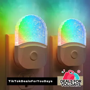 [Limited-time deal] 2 Pack Arcylic RGB Night Light, RGB Lamp, RGB Baby Lights, Decorative Night Light for Bedroom, Living Room Home Lighting