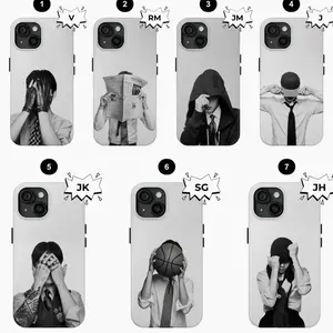 Cute Korean Style Phone Case – Trendy Music Fan Protective Case Compatible with iPhone X, 11, 12, 13, 14, 15, 16, 17 & Samsung