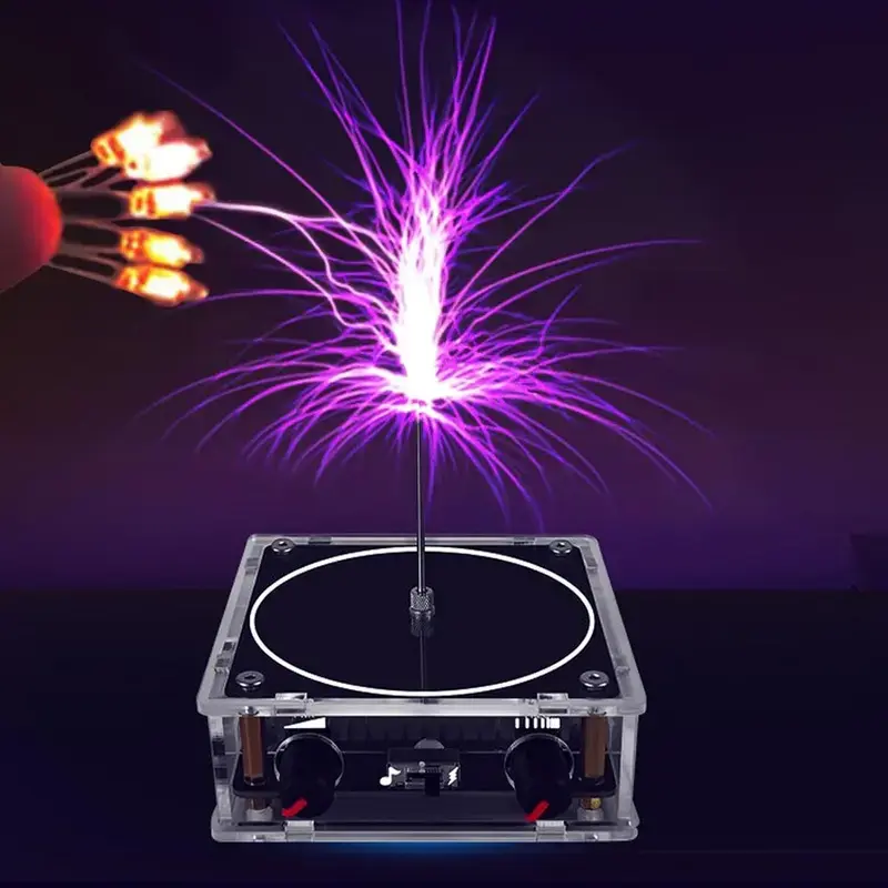 Multifunction Cool Gadgets Musical Tesla Coil Science Experiment Kit - Bluetooth-Enabled Touchable Spark Arc Generator, Compact Interactive Music Boxes with Reinforced Rings, Wireless Teaching Aid for Experimental Education, Cool Tech Gadgets