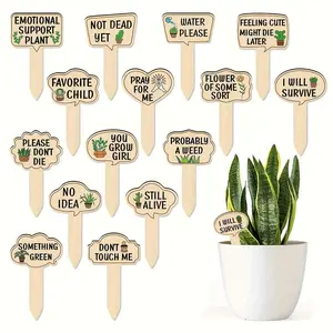 Wooden Plant Label, Waterproof Plant Label, Plant Marker, Garden Stakes for Potted Plant, Planter Stake, Novelty Gifts