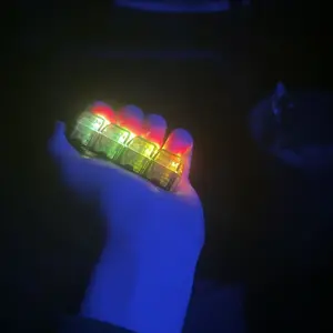 Bear Keycap Fidget Toys for Adults Keyboard Clicker with LED Light Keychain Fidget Fun Toys for Anxiety Decompression