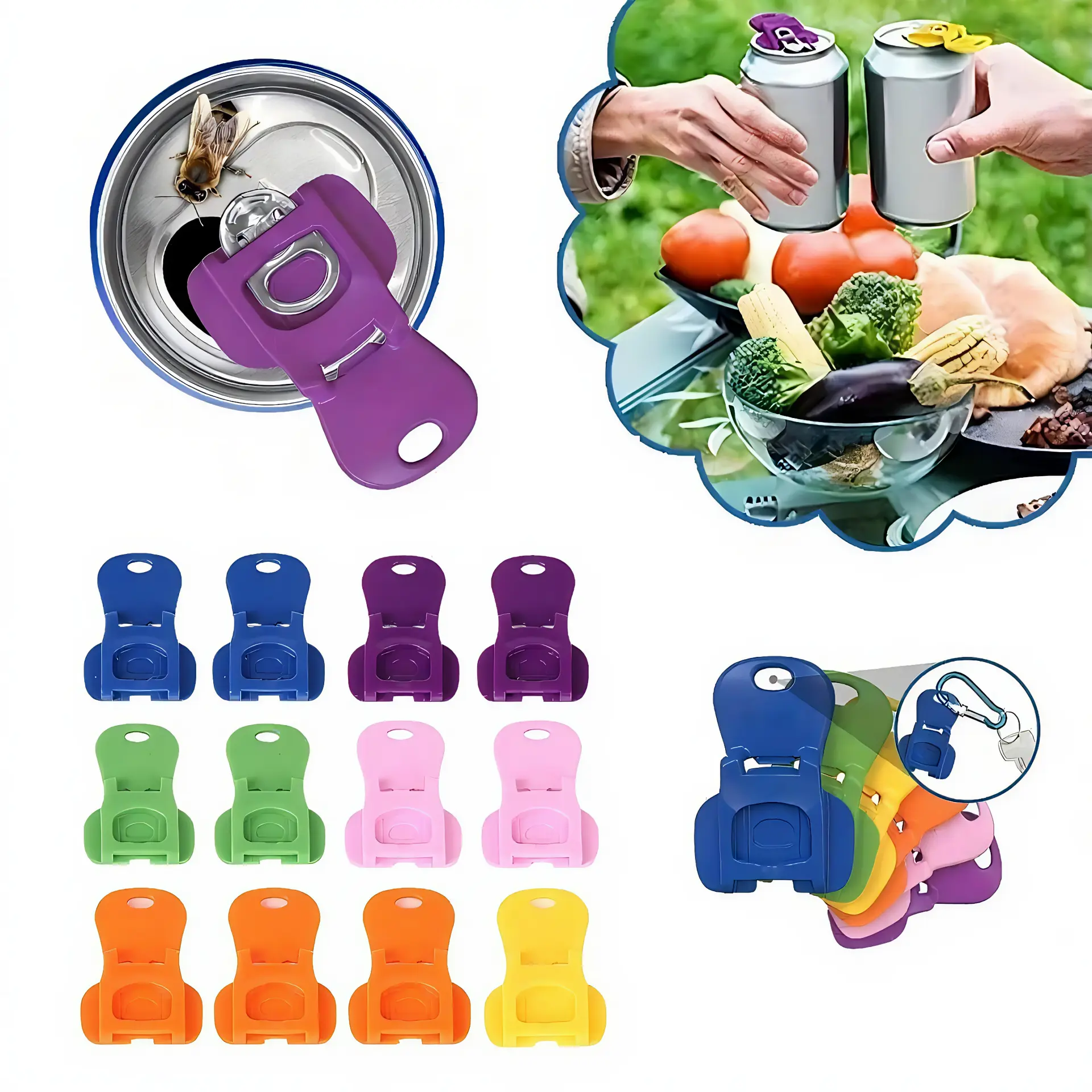 Non-Slip Compact Hygienic Dependable Colorful Plastic Portable Manual Can Opener