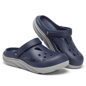 Lxso Men's and Women's Platform Elevated Clogs | Outdoor | Thick-Soled | Non-Slip | Odor-Resistant | Durable | Quick-Drying | Soft Beach Sandals | Arch Support | Summer Slippers - Blue