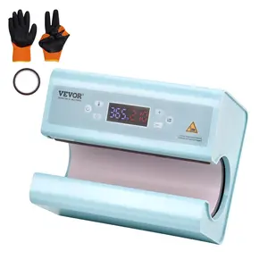 F300S Auto-Adjusted Tumbler Heat Press Machine, 11-30oz Cup Size Fit Sublimation Press with Easy Setup, Fast & Even Heating, Temp & Time Setting, Gloves, Tape, for Cups & Mugs, Blue