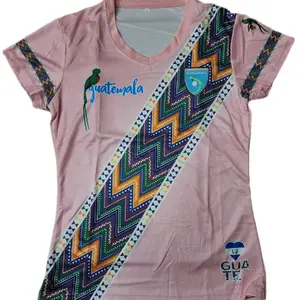 Guatemala Women's Pink Jersey - Lightweight and Breathable Top cold shoulder kenny shirt Womenswear Style