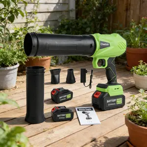 Turbo Jet Cordless Leaf Blower, Brushless Pure Copper Motor, 3-in-1 Handheld Blower for Leaf Blowing, Car Drying & Snow Removal