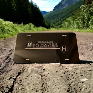 Farmall a, b, c, h, m, super series, International Harvester Tractor Engraved Car Tag Black Aluminum Front License Plate