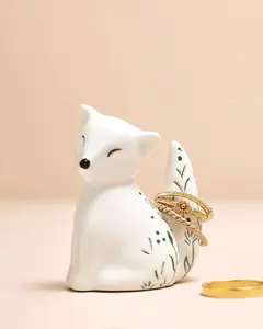 White - Ceramic Fox Ring Holder - Lisa Angel
