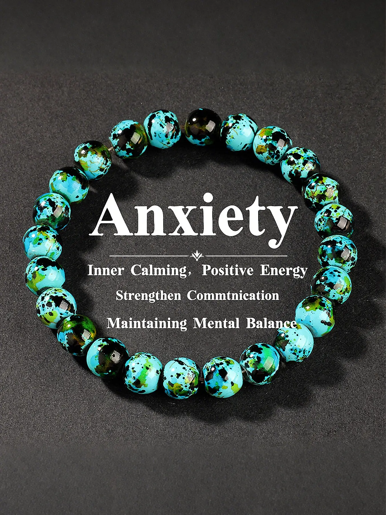 Natural Crystal Colorful Turquoise Beaded Bracelet, Positive Energy Jewelry, Enhances Communication & Balance, Unisex Spiritual Gift, Healing Crystal Bracelet, Bead Bracelets