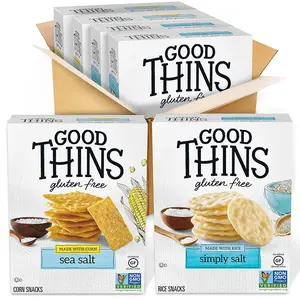 GOOD THINS Rice  Corn Snacks Gluten Free Crackers Variety, Bulk Snack Crackers, 4 Boxes