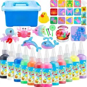 Magic Water Elf Toy Kit|DIY Aqua Fairy Water Gel Craft Kits|12 Molds & Magic Gels|Squishy Maker Water Pets|Fun Kids, Water Stuff Toys & Craft Kits Activities.