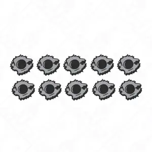 Impact Effect Stickers – Set of 6 or 10 (1.5 in) – Decoration & Scratch Cover