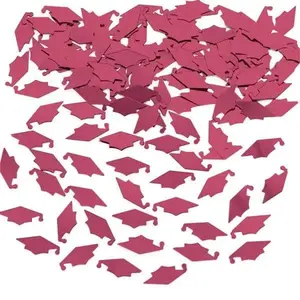 Burgundy Mortarboards Graduation Confetti 1ct