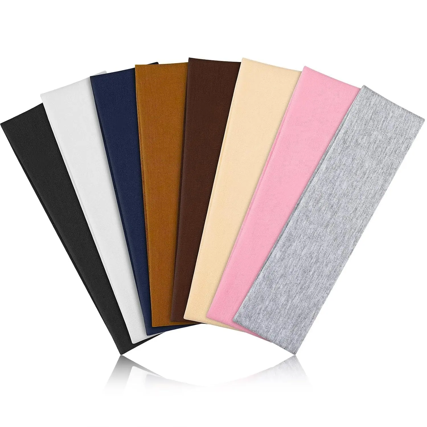 Headbands for Women: 8 Pcs Head Bands for Women'S Hair Accessory Stocking Stuffers Non Slip Stretchy Fabric Headband for Workout Sport Yoga Running Christmas Birthday Valentines Day Gifts for Women Yunaking