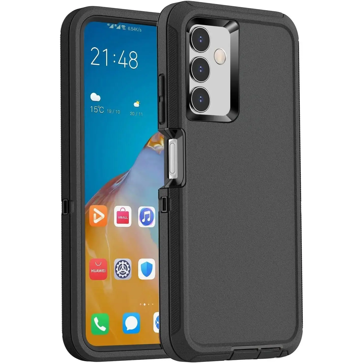 Entronix Case Compatible with Galaxy A15 - Heavy Duty, Triple Layer Protection Cover Protective