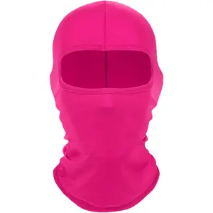 Balaclava Ski Mask Full , UV & Wind Protection  Mask for Summer Hot Weather, Breathable & Lightweight Balaclava  Mask Cycling  for Men Women (Rose Red)