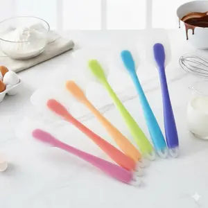 Premium Bakery Tool Set: Heatproof Silicone Tips, Anti-Slip Cookie Spatula, Antibacterial Cake knife, Cream Scraper. Must-Have for Home Kitchen & Dorm Baking. Pastry Decorating Tools