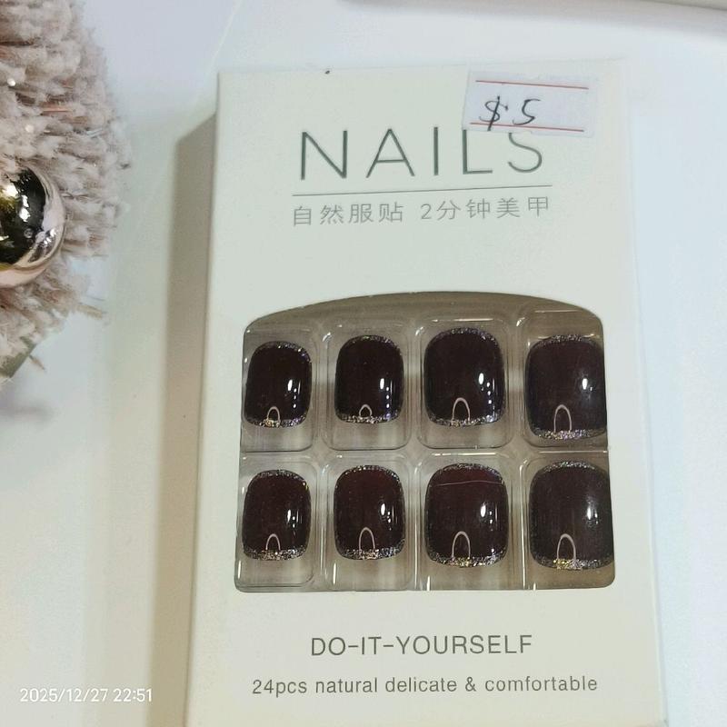 9boxes heart Press On Nails Fake Nails French Nude Nails Nail Tip with Assorted Designs and Colors microFrenchtips.