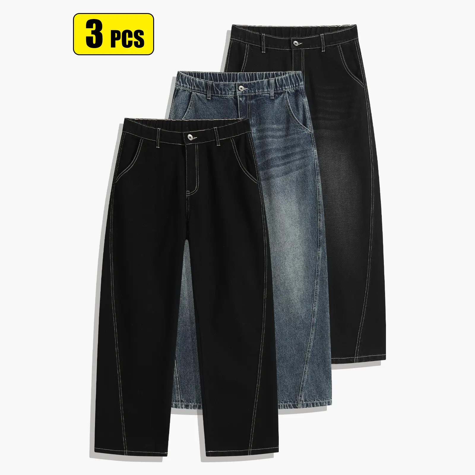 Black + Retro Blue + Black & Gray