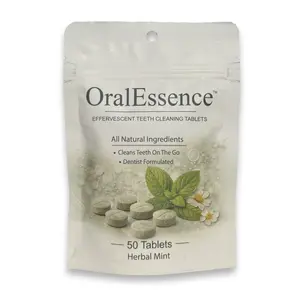 50-Pack OralEssence Oral Cleaning Tablets (Target Bad Breath At Root Cause & Have Healthier, More Attractive Teeth (Dentist Formulated, Use Anywhere, Anytime)