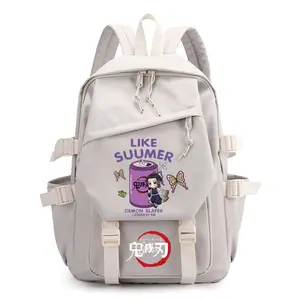 Ghost Annihilation Blade Backpack Large Capacity School Bag Japanese Retro Backpack