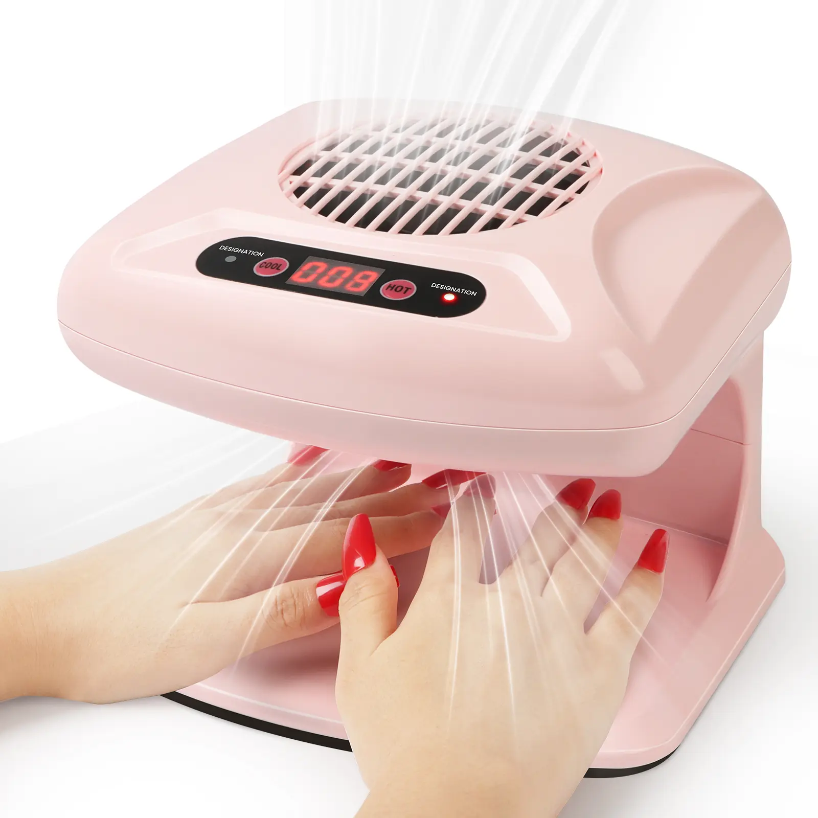 SAVILAND Professional Nail Dryer: 300W Quick-drying Fan Hot & Cold Air Designed for Regular Polish Acrylic Dip Powder Primer Home Salons Nail Tech