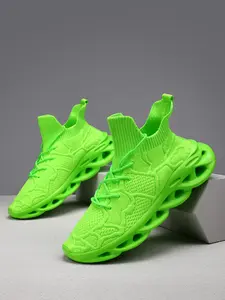 Men's Sporty Lace Up Mid Top Sneakers, Casual Comfortable Breathable Running Shoes, Lightweight Sneakers for Daily Wear, Athletic Running Shoes