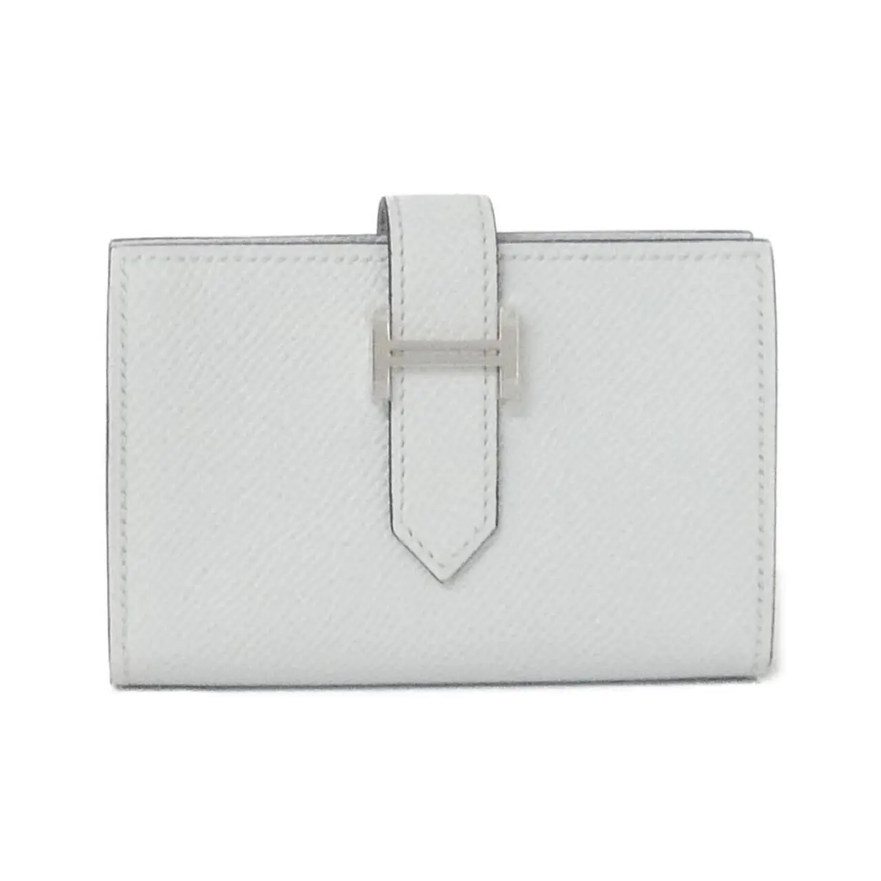Pre-owned HERMÈS Calfskin Small Leather Goods Hermes BEARN Mini Epsom Wallet