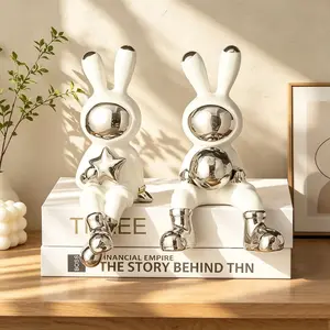 With its adorably charming appearance, this rabbit ornament is perfect for decorating living room bookshelves, bedroom nightstands, or office desks; it also serves as a delightful decoration for Christmas and the New Year.