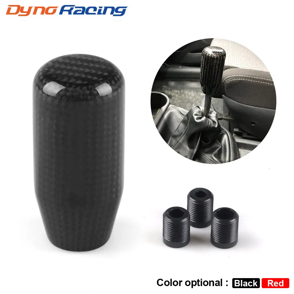 Carbon Fiber Manual Gear Shift Knob Stick Shifter Lever Knob No number style for Car switch shifter is M8 M10 M12 Interchangeable Knob Automotive Racing Car Accessories Shifter Knobs