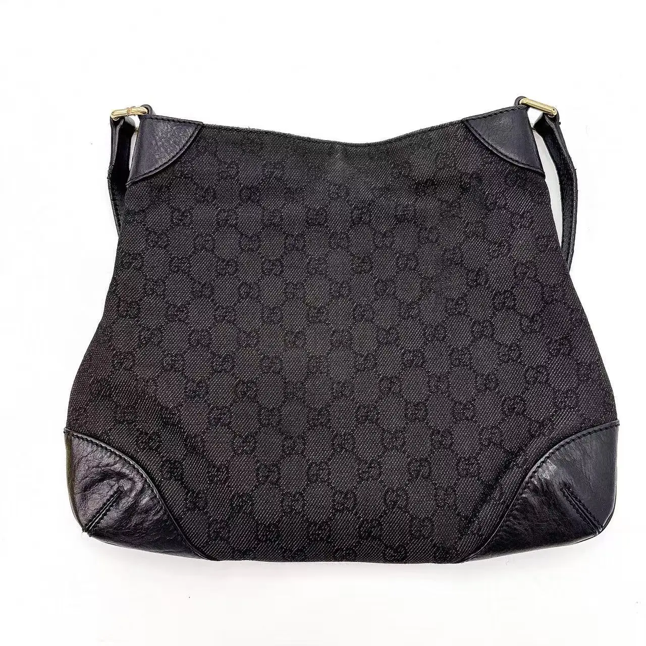 Pre-owned GUCCI Leather Shoulder Bags Shoulder Bag GG Nylon Black Bag