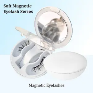Upgrade Soft Magnetic False Eyelashes, One-Box Design, Easy Carry, 3 Seconds Application, Suitable for Daily and Holiday Use, Cosmetic