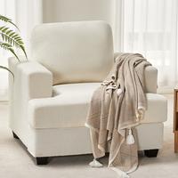 Bouclé-Offwhite Armchair