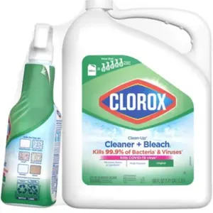 Clorox Clean-up Cleaner with Bleach Spray Bottles 32oz with Refill Bottle 180oz Clorox Clean-up Cleaner with Bleach Spray Bottles 32oz with Refill Bottle 180oz