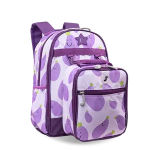 Duet Kids Backpack & Detachable Lunch Box Set in Mr Eggplant - Final Sale