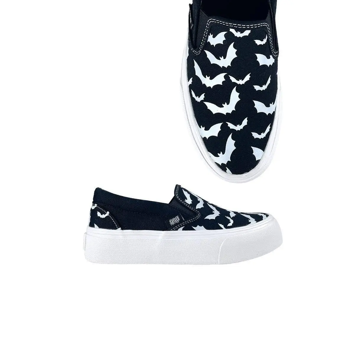 Chill Bat Platform Sneakers [BLACK/WHITE]