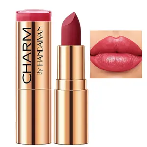 Handaiyan Lipstick Moisturizing Waterproof Round Tube Easy Application Long Lasting Makeup Cosmetics
