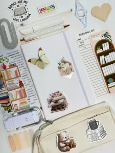White Bookish Bundle  — A5 Notebook