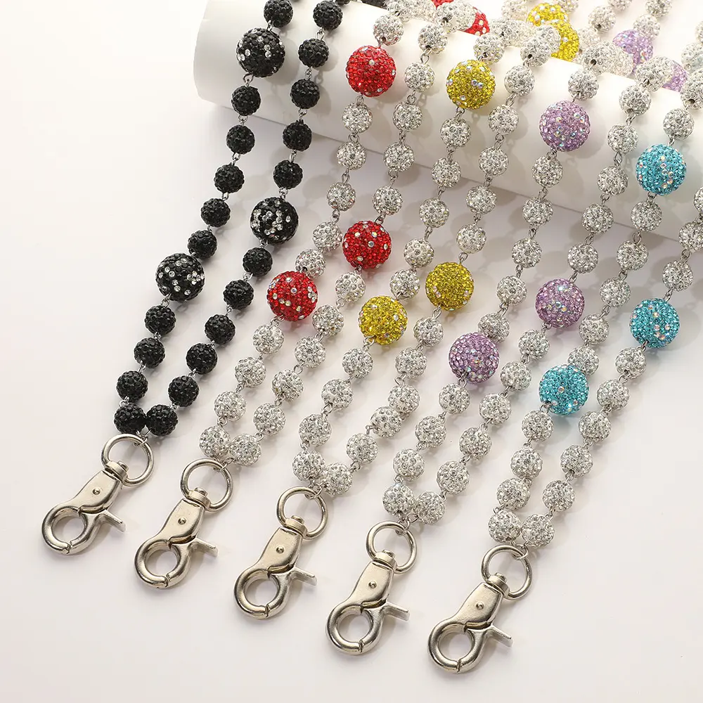 Colorful Bling Beaded Pants Chain, Hip Hop Streetwear Accessory, Trendy Rapper Style Chain for Jeans & Urban Outfits