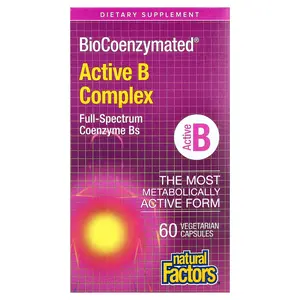 Natural Factors BioCoenzymated®, Active B Complex, 60 Vegetarian Capsules