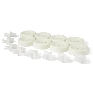 WEN Handyman Q-K0005 Dishwasher Dish Rack Roller Kit, 8 Pack (OEM part number WD35X21038)