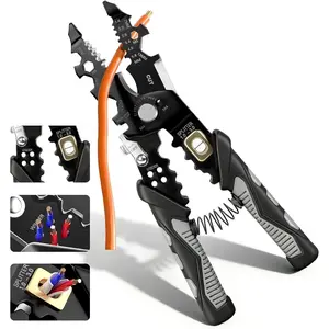 25-in-1 Multifunctional Wire Stripper - Professional Wire Stripper Tool for Cutting Crimping, Compatible with 16 AWG to 6 AWG Wires - Versatile Wire Strippers Electrical for Industrial & Home Use