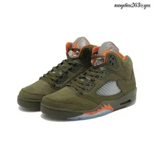 Retro Olive Green 2024 Fashion Classic Sports Shoes, Outdoor Running Shoes, Comfortable Basketball shoes