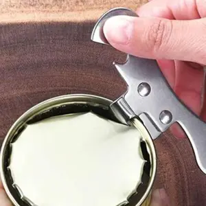 Stainless Steel Can Opener, Multifunctional Can Cap Remover, Portable Food Can Opener for Home Kitchen Restaurant, Gift for Friend