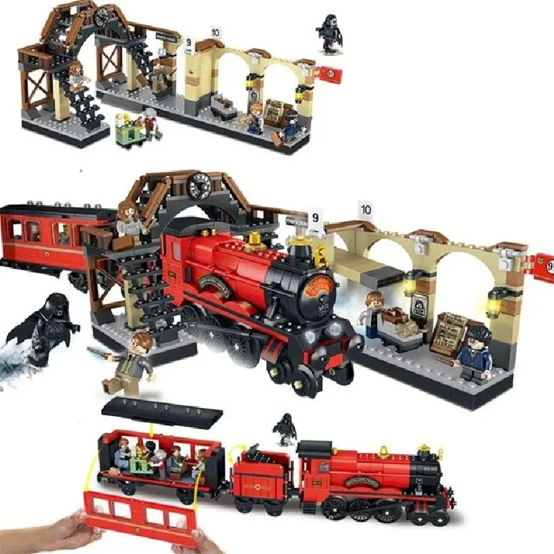 New 801 Piece Magic Movie Series Train Compatible Creative Multi-Functional Plastic Building Blocks Toy, Building Block Assembly, DIY Building Set, Adult and Child Gift, Boy and Girl Toy, Construction Blocks, DIY Building Model, Model Building Kits