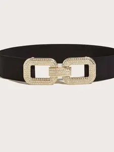 Women's Casual Waist Belt New Fashion Versatile Buckle Elastic Adjustable Waistband Suitable for Holidays Performances Parties Daily Wear